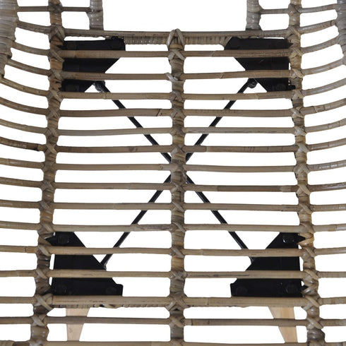 Swen Studio -  Dining Chairs 6 pcs Brown Natural Rattan